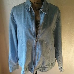 Chambray jean jacket, 100% cotton, vintage style